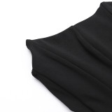 Sexy Black Ruched Strapless Mini Dress