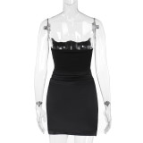 Sexy Black Ruched Strapless Mini Dress