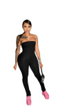 Fashionable Sexy Long Tight Low Back Strapless Stack Jumpsuit