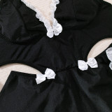 Erotic Lingerie Maid Cosplay Game Uniform Sexy Low Back Night Dress