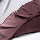 Gradient Print Sleeveless Straps Ruffle See-Through Mesh Irregular Maxi Dress