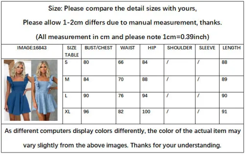 Casual Ruffle Sleeve Low Back Short Denim Dress