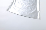 Silver Shiny Sexy Slim Waist Strapless Maxi Bodycon Dress