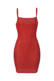 Sexy Mesh Strap Bodycon Dress