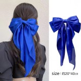 Wholesale Hair Accessories 1 Pieces Satin Retro Large Bow Hairpin Clip