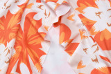 Printed Floral Sexy Low Back Ruffle Cami Irregular Dress