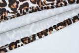 Sexy Straps V-neck Leopard Print Backless Long Dress