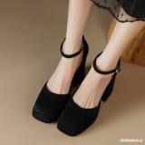 Womens Sandal High Heels Waterproof Platforms Thick Heels Shoes