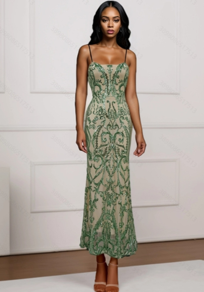 Maxi Party Dress Club Sequin Evening Dress