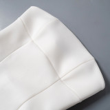 Solid Strapless Low Back Short Dress