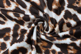 Sexy Straps V-neck Leopard Print Backless Long Dress
