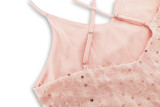 Sexy Sequin Feather Cami Loose A-Line Short Dress