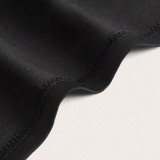 Sexy Black Sleeveless Irregular Mesh Patchwork See-Through Club Dress
