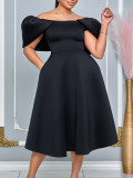 Fashion Solid Elegant Sexy Formal Party Dress