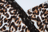 Sexy Straps V-neck Leopard Print Backless Long Dress