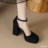 Womens Sandal High Heels Waterproof Platforms Thick Heels Shoes