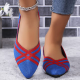 Pointed Toe Knitting Flat Shoes for Women