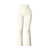 Ribbed Sports Tight Pants Yoga High Waisted Workout Leggings