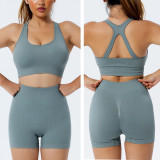 Seamless Yogawear Sports Zipper Tank Sleeveless Crop Top