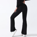 Ribbed Sports Tight Pants Yoga High Waisted Workout Leggings