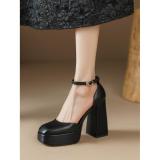 Womens Sandal High Heels Waterproof Platforms Thick Heels Shoes