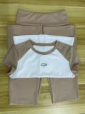 Matching Two-Piece Set Sports Dance Fitness Yoga Short-Sleeved Tee and Pants