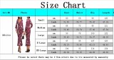 Sexy Printed V-Neck Long Sleeve Midi Dress