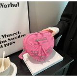 Fashion PU Heart Shaped Bag Trendy Versatile Shoulder Bag