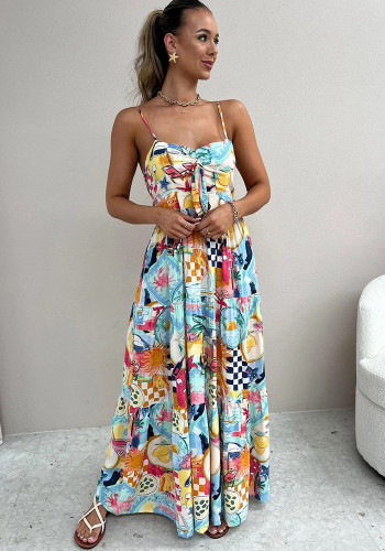 Cami Printed Loose Resort Long Casual Dress