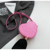 Fashion PU Heart Shaped Bag Trendy Versatile Shoulder Bag