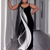 Fashion Sexy Print Cami Loose Maxi Dress