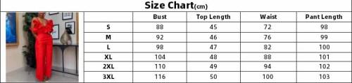 Solid V-neck Ruffle Camisole Top and Straight Leg Pants 2PCS Set