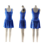 Wholesale Sexy Printed Sleeveless Puff Dress
