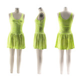 Wholesale Sexy Printed Sleeveless Puff Dress