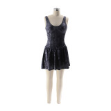 Wholesale Sexy Printed Sleeveless Puff Dress