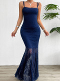 Sexy Lace Cami Bodycon Long Dress