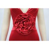 Elegant Flower V-Neck Seeveless Maxi Dress