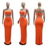 Sexy Suspender Bodycon Maxi Dress with Bandeau Top
