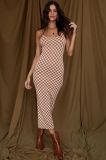 Fashion Sexy Printed Slim Fit Straps Maxi Dress