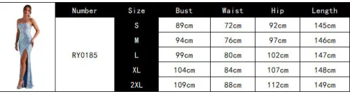 Sexy Halter Backless Sequined Elegant Slit Party Long Evening Dress