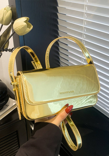 Patent PU Leather Crossbody Bag  Handbag Armpit Mini Square Bag