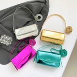 Patent PU Leather Crossbody Bag  Handbag Armpit Mini Square Bag