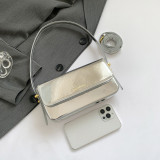 Patent PU Leather Crossbody Bag  Handbag Armpit Mini Square Bag