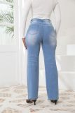 Straight Leg Loose Casual Retro Denim Pants