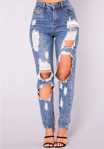 Stylish Ripped Slim Denim Pants