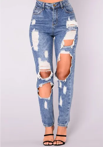 Stylish Ripped Slim Denim Pants