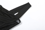 Fashion Straps Sexy See-Through Patchwork Slim Jumpsuit