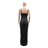 Hollow Out Straps Sexy Bodycon Maxi Dress