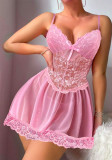 Pink Night Dress Sexy Lingerie for Women