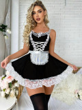 Black and White Game Uniform Lace Role Play Sexy Lingerie